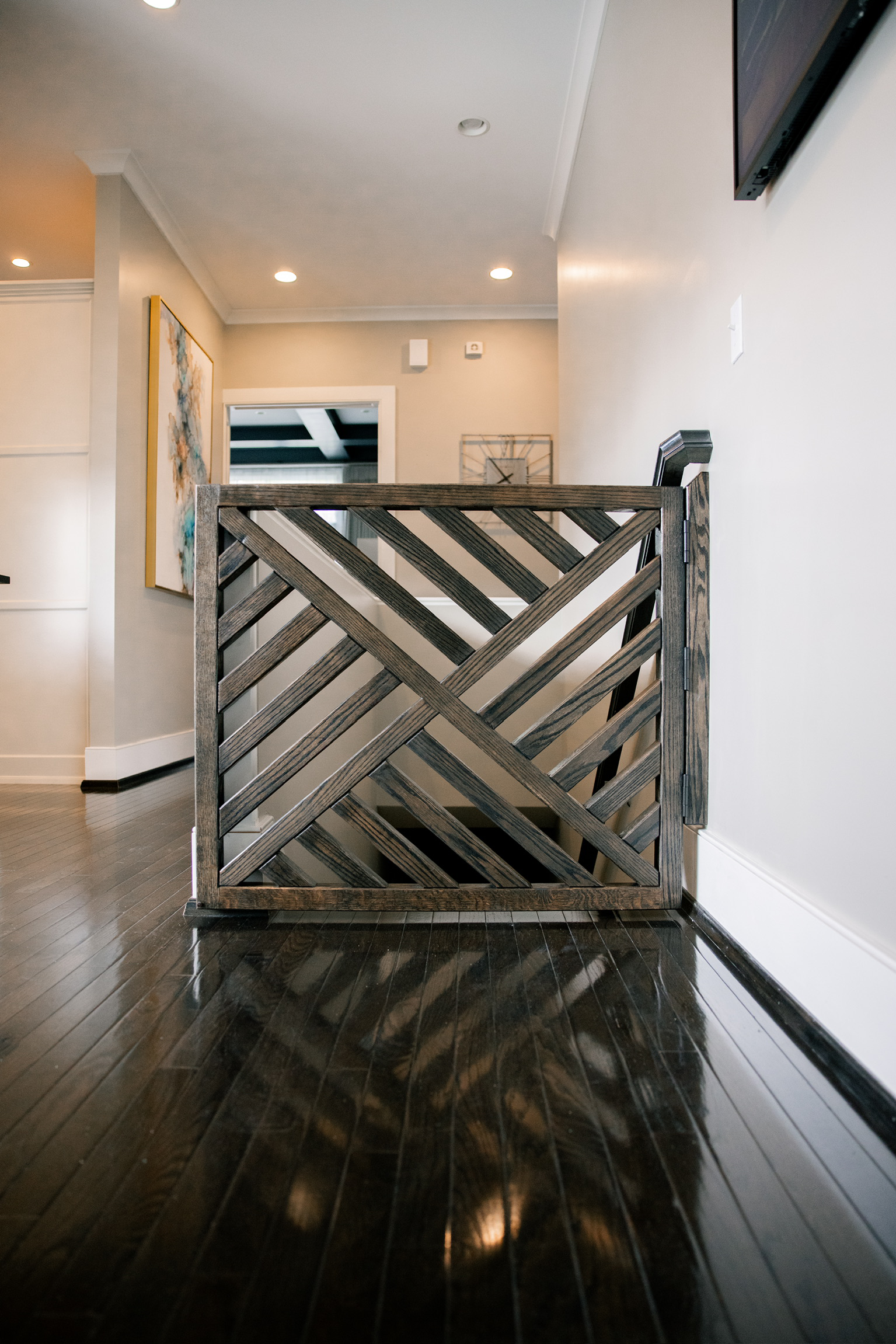 Custom wooden baby gate